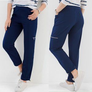 Zenergy By Chicos Women's Neema Zippered Side Pocket Cargo Pants Size 0/ US-4